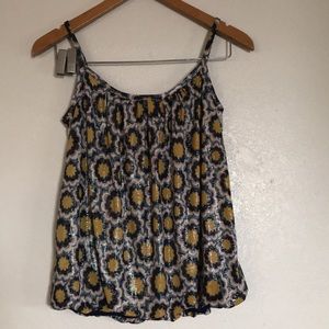 INC International Concepts Spaghetti Strap Sparkly Floral Print Bubble Top